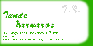 tunde marmaros business card